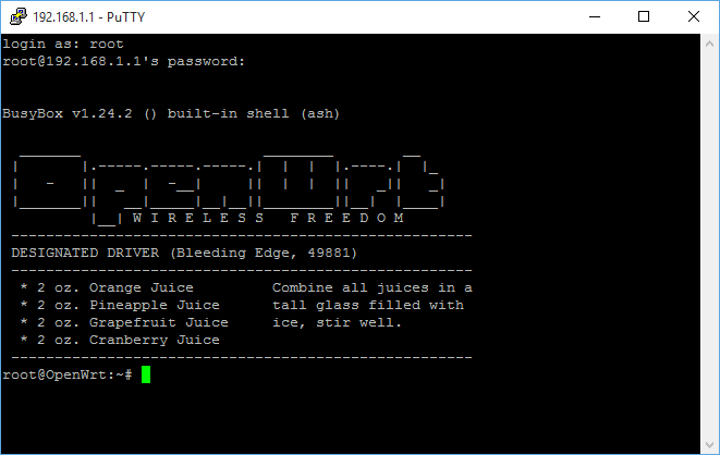 Доступ по SSH в OpenWRT